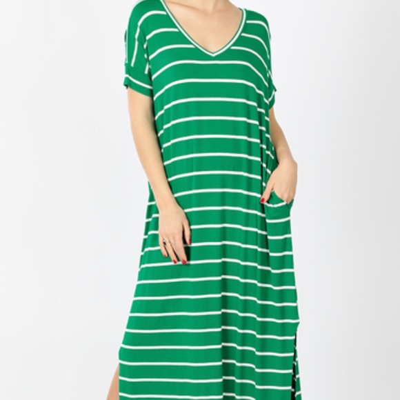 cass stripe maxi dress